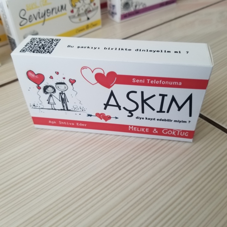 Aşkım ilaç kutusu davetiyesi