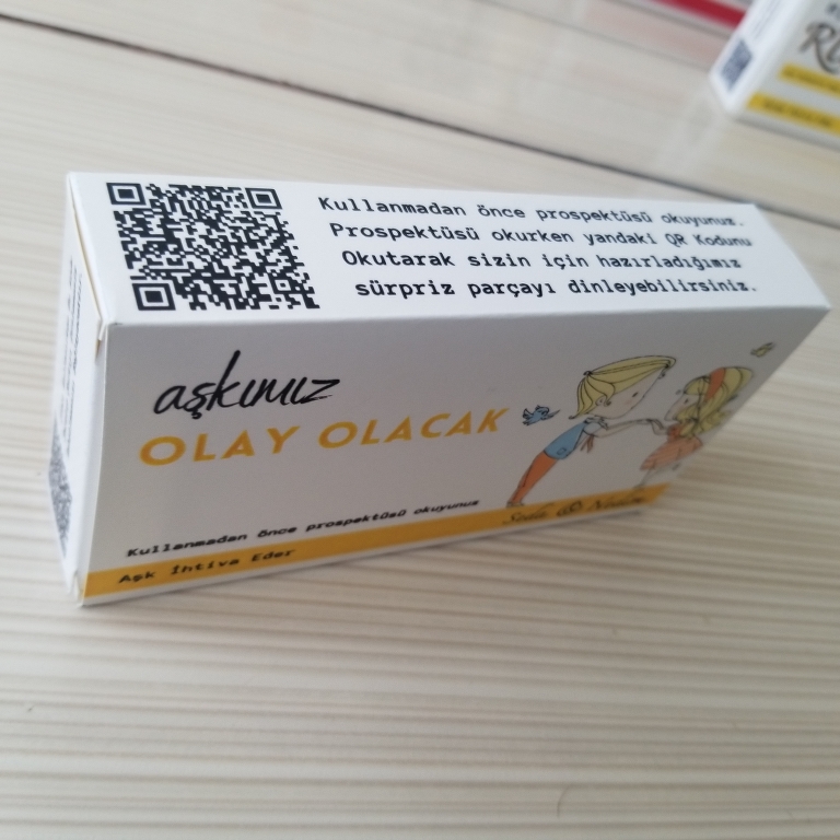 Aşkımız Olay Olacak ilaç kutusu davetiyesi